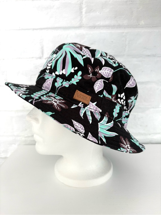Vans Accessories - Vans Black Floral Bucket Hat with Mint & Lavender Accents
